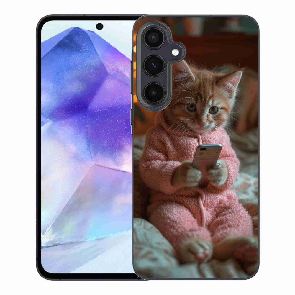 Zselés borítás mmCase Samsung Galaxy A55 5G - baba mobillal