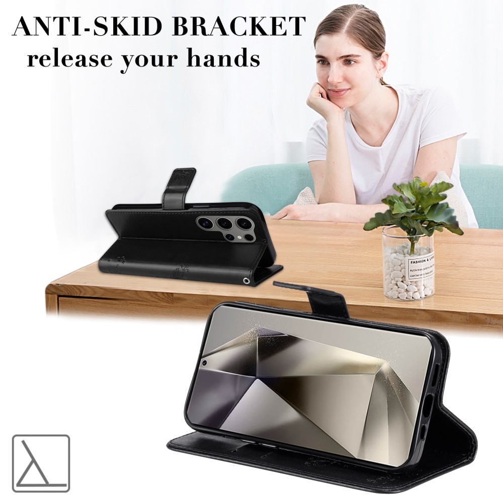 Fák könyve tok Samsung Galaxy S25 Ultra - fekete