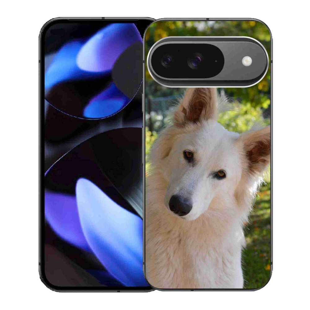 Gél borítás mmCase a Google Pixel 9/9 Pro számára - Fehér svájci juhász 1