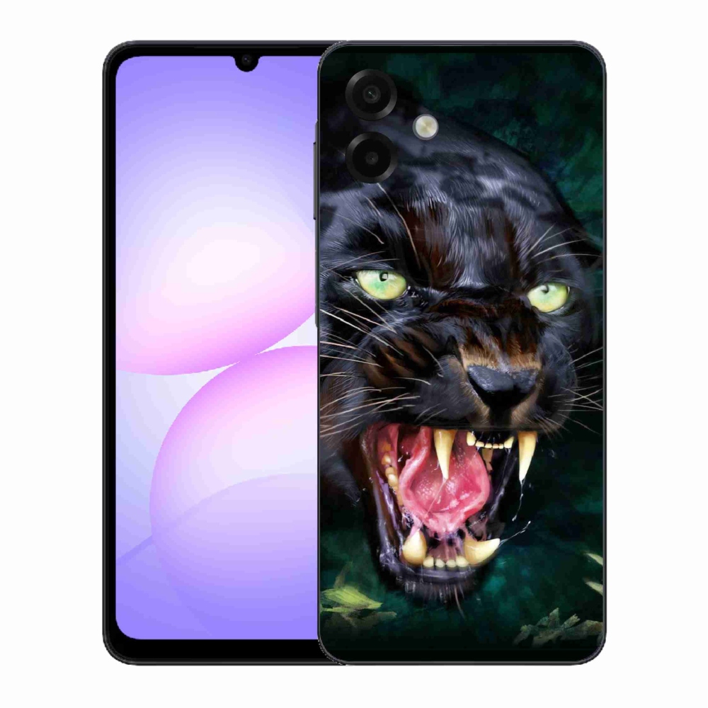 Gél borítás mmCase Samsung Galaxy A07 4G - dühös fekete párduchoz