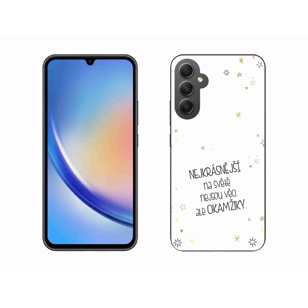 Gél borítás mmCase Samsung Galaxy A34 5G - idézem 4 fehér háttér