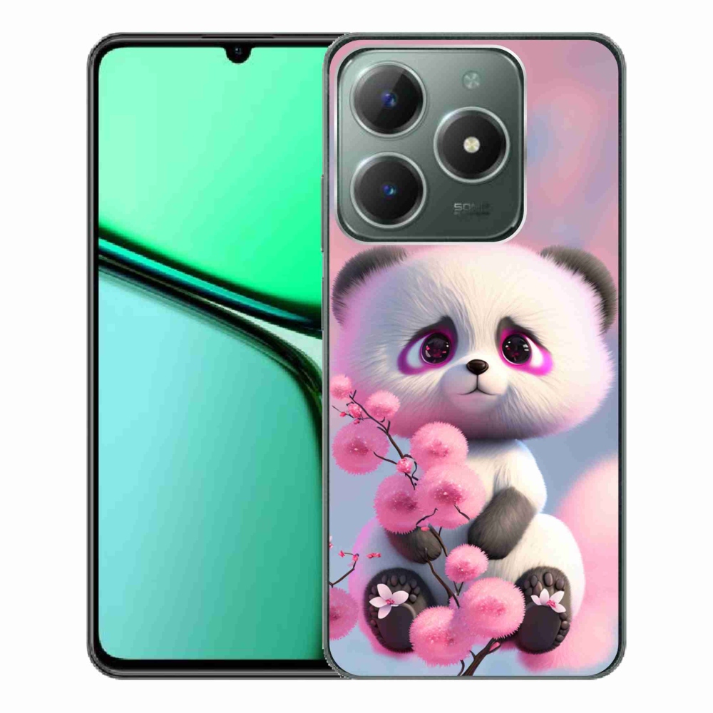 Gél borító mmCase a Realme C61 készülékhez - aranyos panda 1