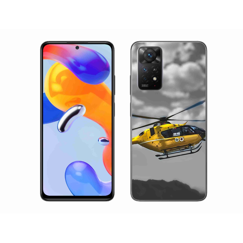 Gél borítás mmCase a Xiaomi Redmi Note 11 Pro 4G/5G számára - sárga helikopter