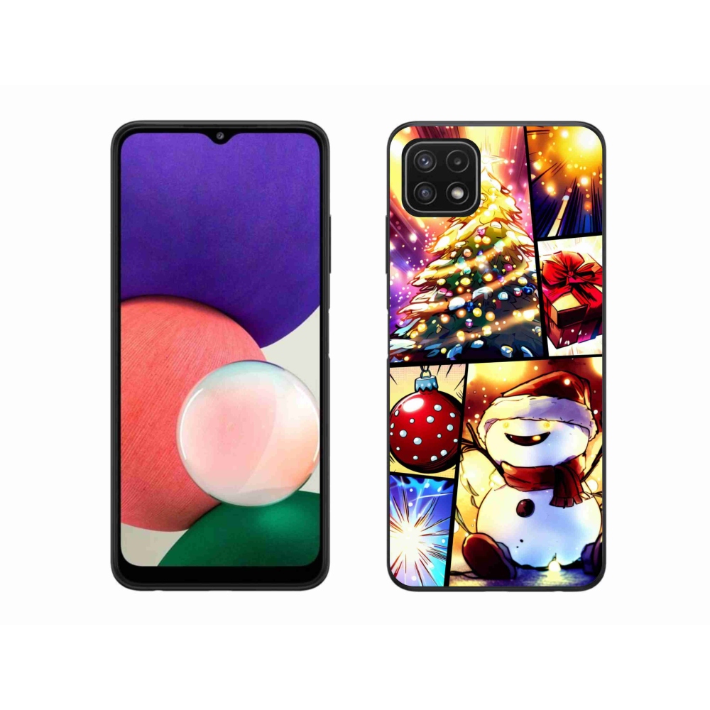 Gél borító mmCase Samsung Galaxy A22 5G - Karácsonyi motívumok 1