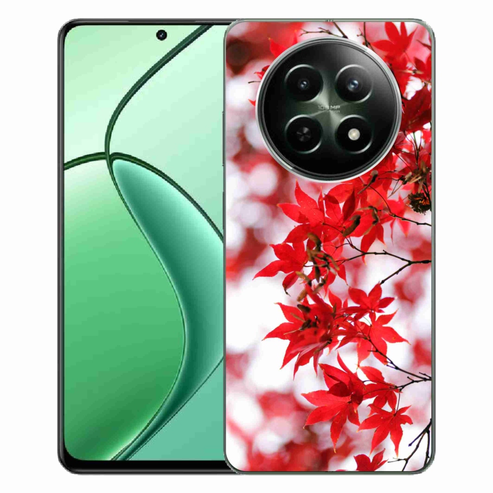 Zselés borítás mmCase a Realme 12 5G/12x 5G készülékhez - piros levelek