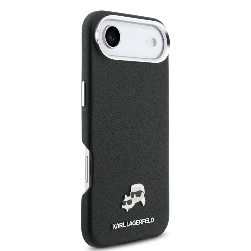 Karl Lagerfeld PU Karl és Choupette fejek Pins MagSafe hátlapi borító az iPhone Air készülékhez Fekete