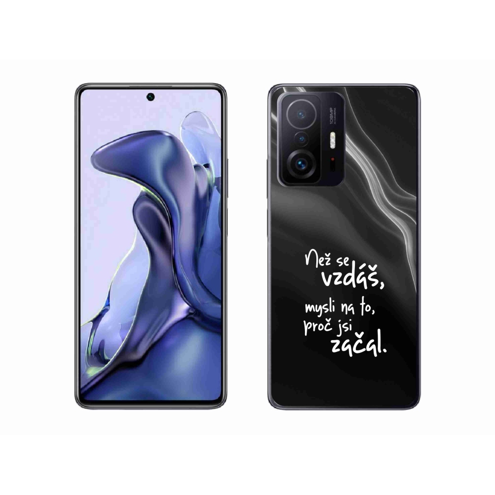 Gél borítás mmCase a Xiaomi 11T Pro készülékhez - idézet 2 fekete háttér