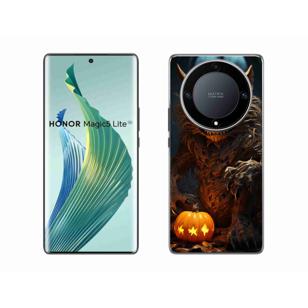 Gél borítás mmCase a Honor Magic 5 Lite 5G számára - Halloween szörnyeteg