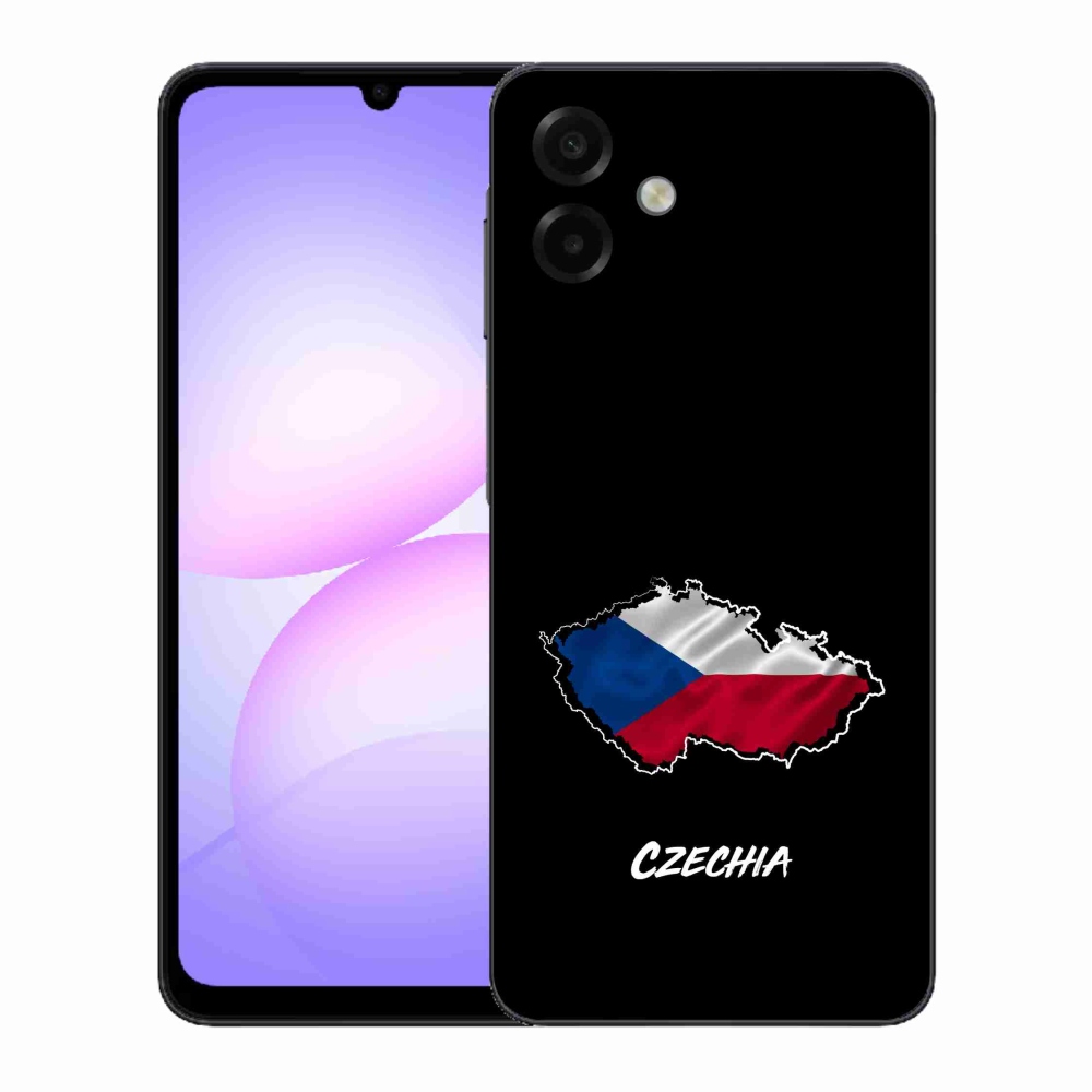 Gél borítás mmCase Samsung Galaxy A07 4G - Csehország fekete háttérrel