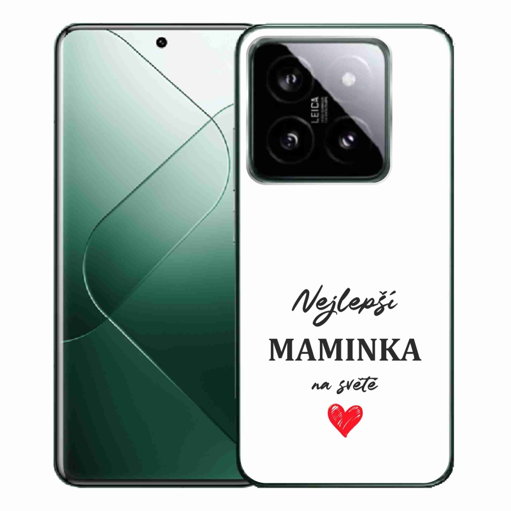 Gél borító mmCase a Xiaomi 14 Pro - legjobb anya 1 fehér háttérrel