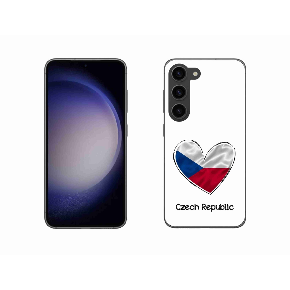 Gél borító mmCase Samsung Galaxy S23 5G - zászlós szív fehér háttérrel