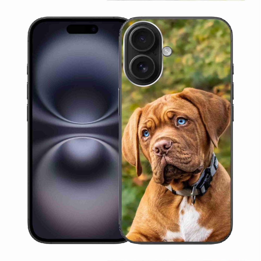 Zselés borítás mmCase iPhone 16 készülékhez - kölyökkutyakék