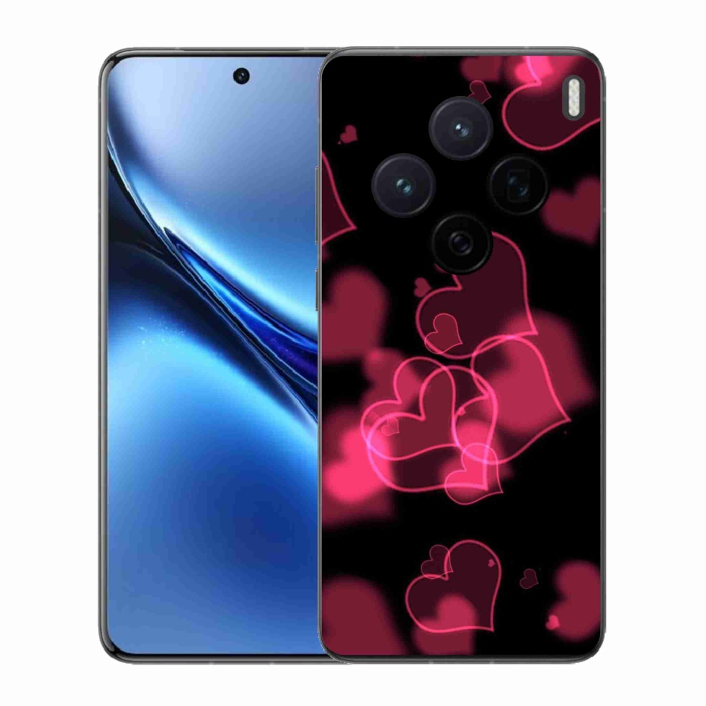 Zselés borítás mmCase a Vivo X200 5G-hez - piros szívek