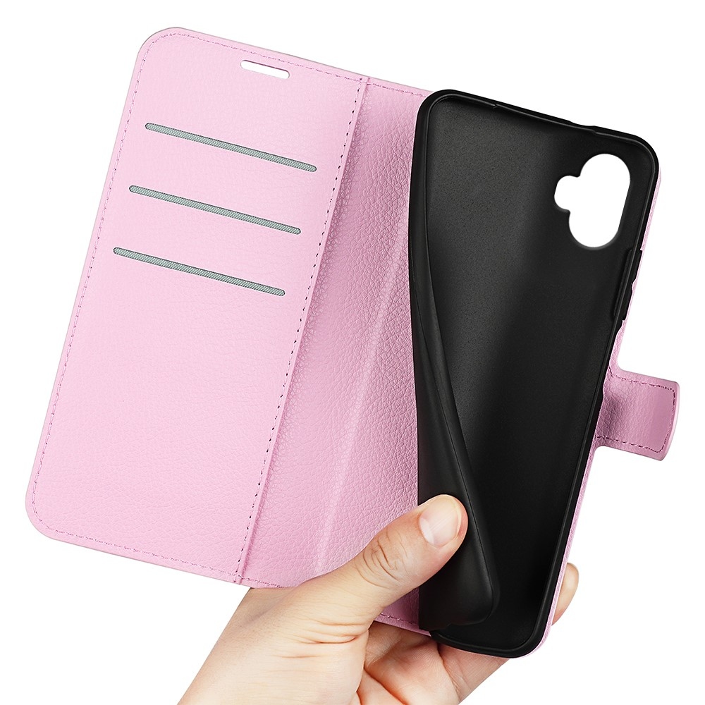 Litchi könyv tok Samsung Galaxy Xcover 7 Pro készülékhez - rózsaszín