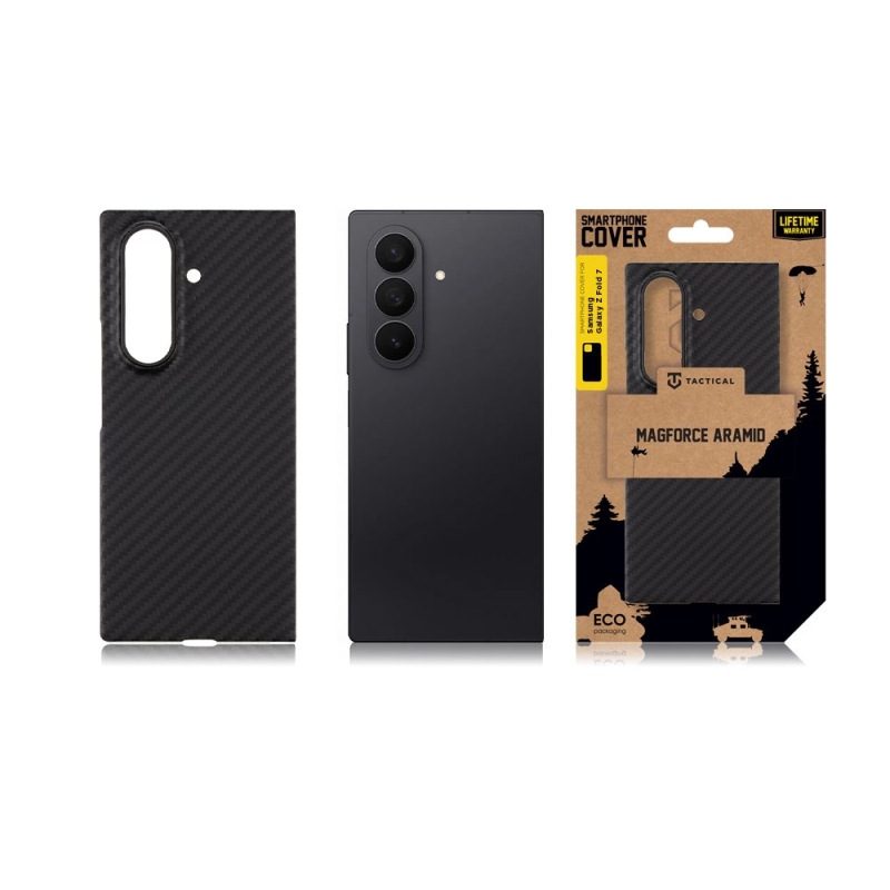 Taktikai MagForce Aramid borító a Samsung Galaxy Z Fold 7-hez Fekete