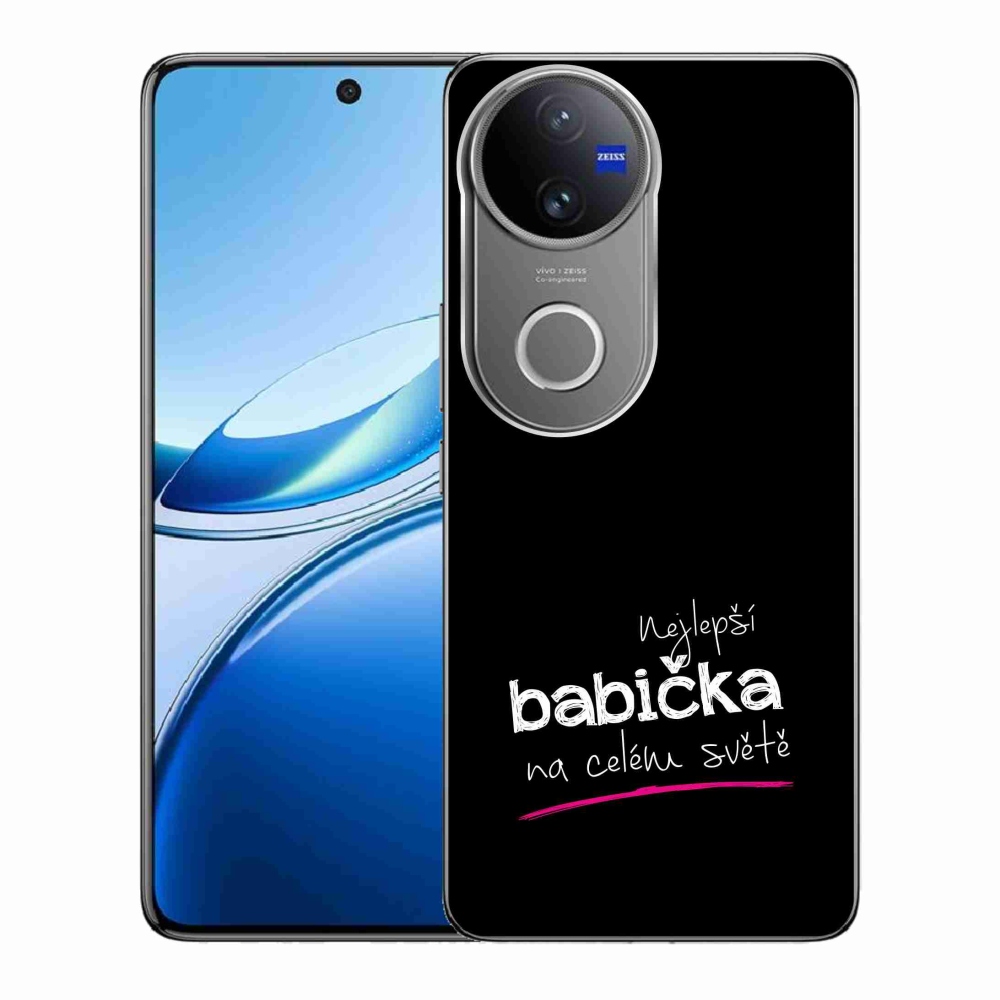 Gél borítás mmCase a Vivo V50 5G-n - Legjobb nagyi 4 fekete háttérrel