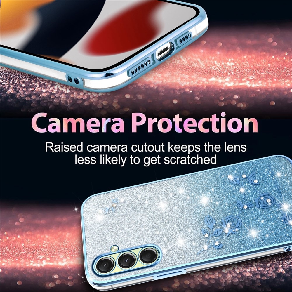 KADEM csillogó zselés tok Samsung Galaxy A17 4G/5G - kék