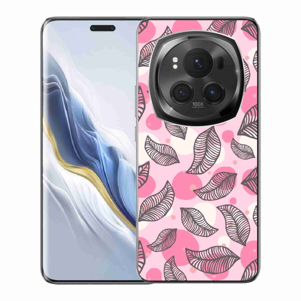 Gél borítás mmCase a Honor Magic 6 Pro 5G számára - rajzfilmes hulló levelek