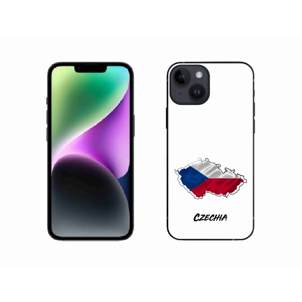 Gél borítás mmCase iPhone 14 készülékhez - Csehország fehér háttér