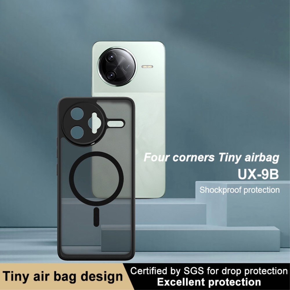 Matt zselés tok MagSafe tokkal a Xiaomi Poco F7 Ultra 5G-re - fekete