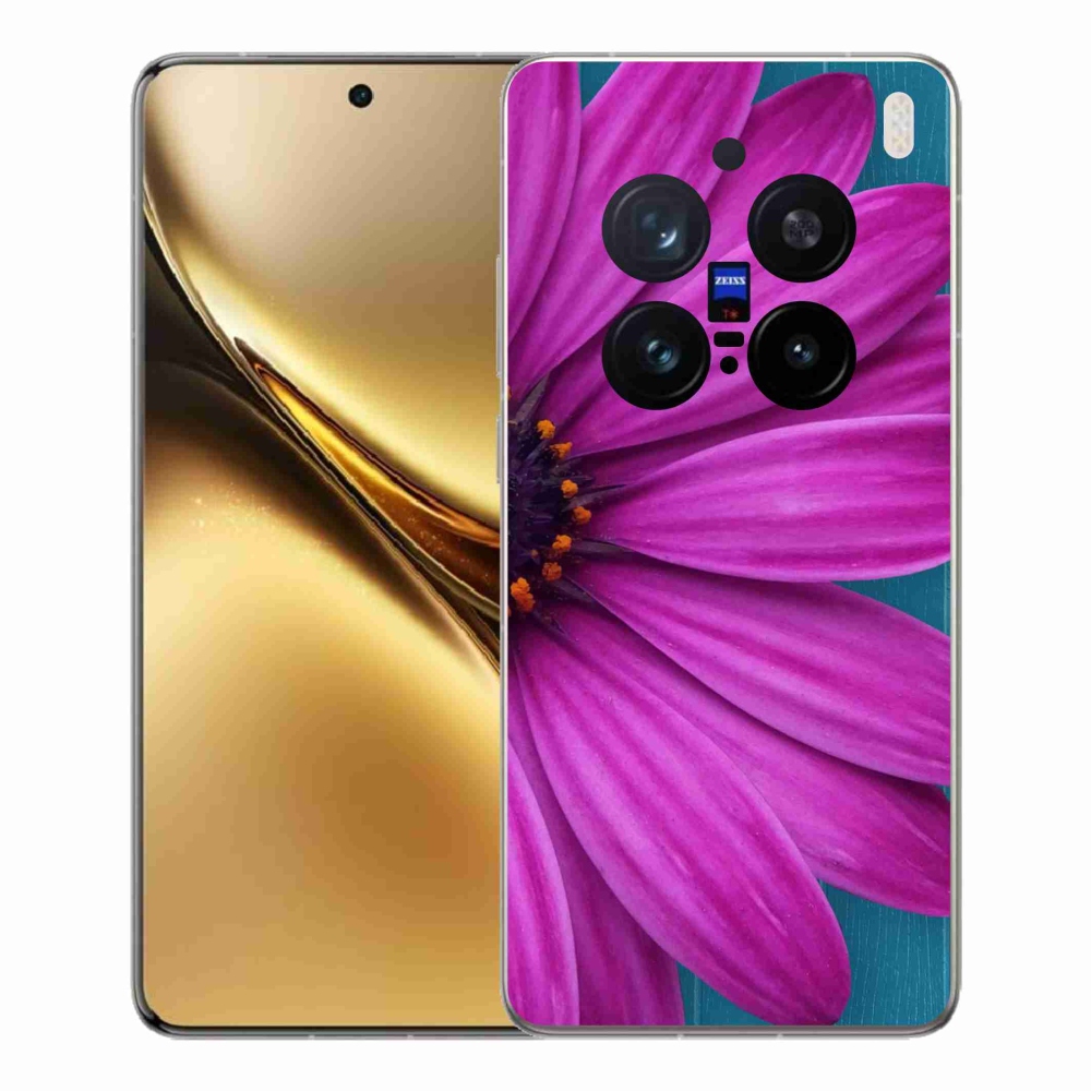 Zselés borítás mmCase a Vivo X200 Pro 5G készülékhez - lila margaréta