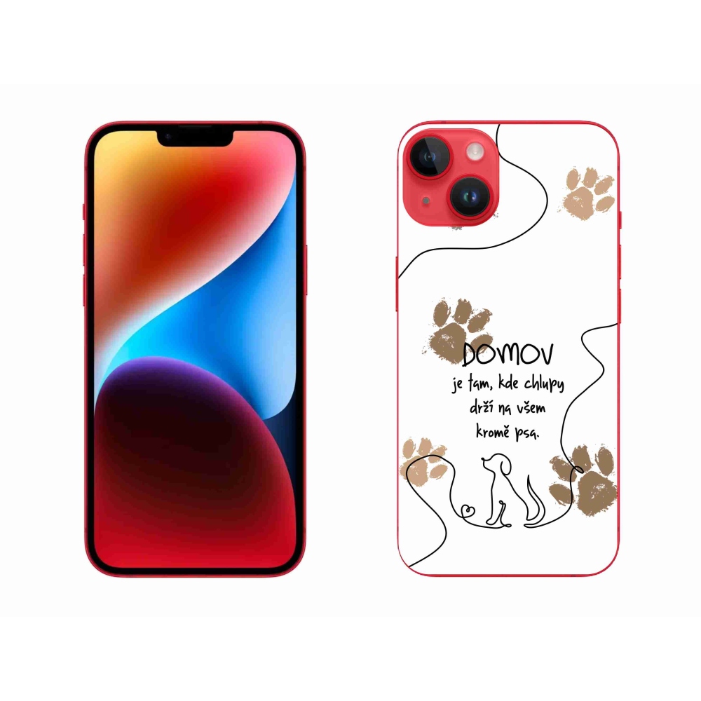 Gél borítás mmCase iPhone 14 Plus készülékhez - kutyamotívum fehér háttér