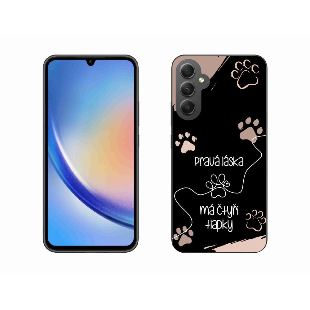 Gél borítás mmCase Samsung Galaxy A34 5G - kutya motívum 1 fekete háttér