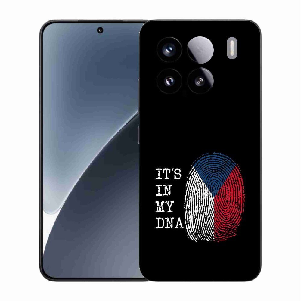Gél borító mmCase a Xiaomi 15 - zászló ujjlenyomat fekete háttérrel