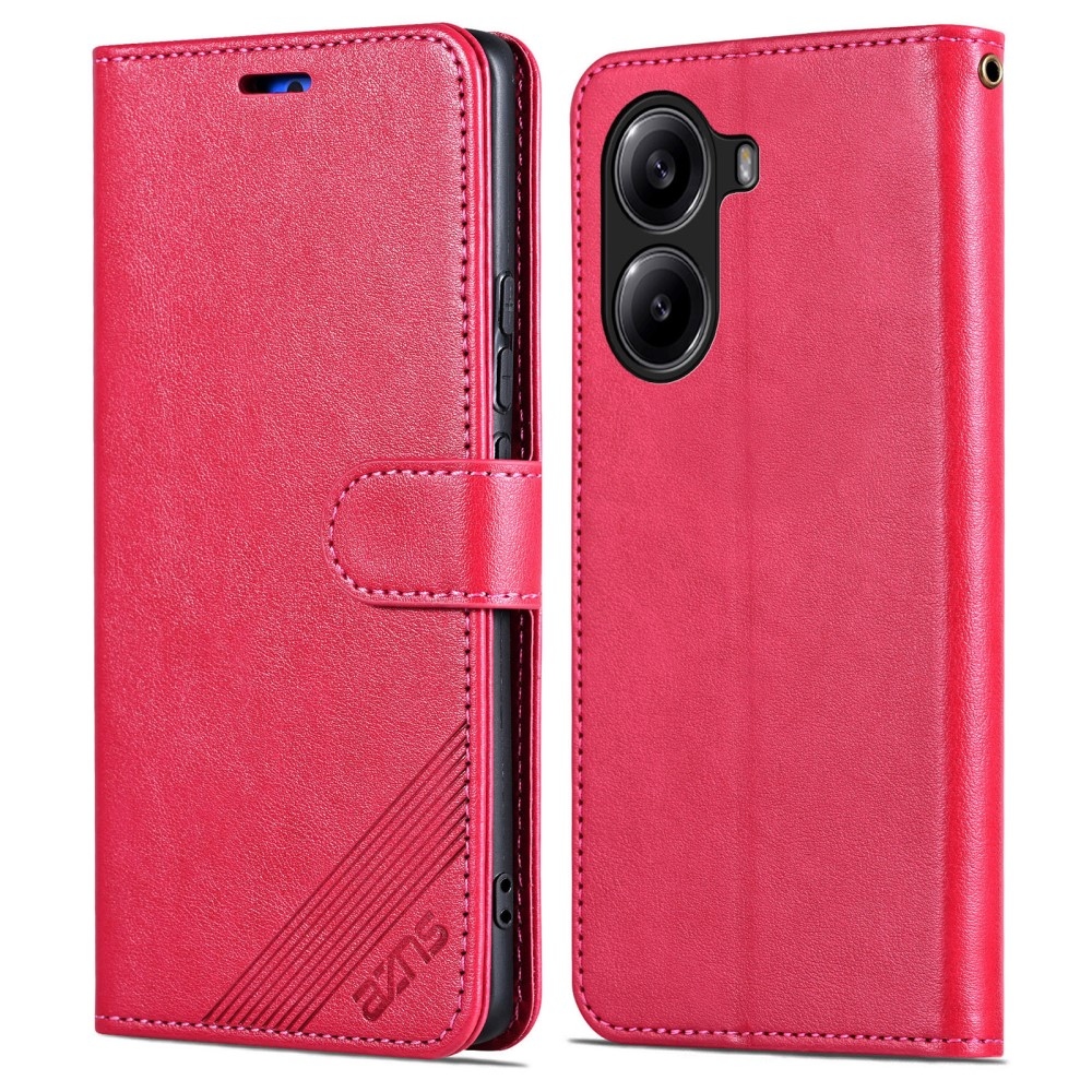 AZNS könyv tok a Xiaomi Poco X7 Pro 5G-hez - piros