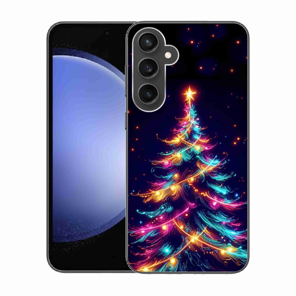 Gél borítás mmCase Samsung Galaxy S23 FE készülékhez - neon karácsonyfa