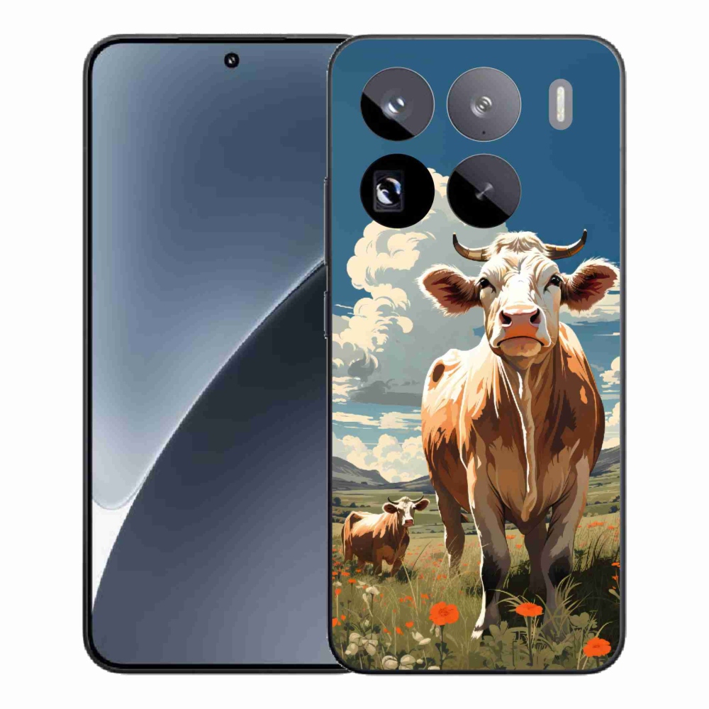 Gél borítás mmCase a Xiaomi 15 Pro számára - tehenek a réten