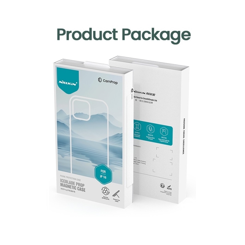 Nillkin Iceblade Prop mágneses borító Apple iPhone 16-hoz Fekete