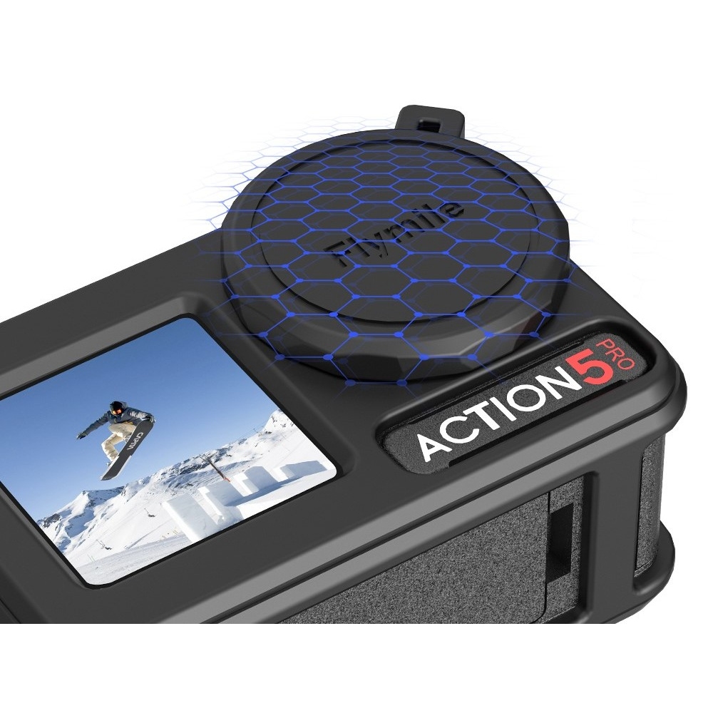 FLYMILE szilikon védőtok lencsevédővel DJI Osmo Action 5 Pro-hoz - kék