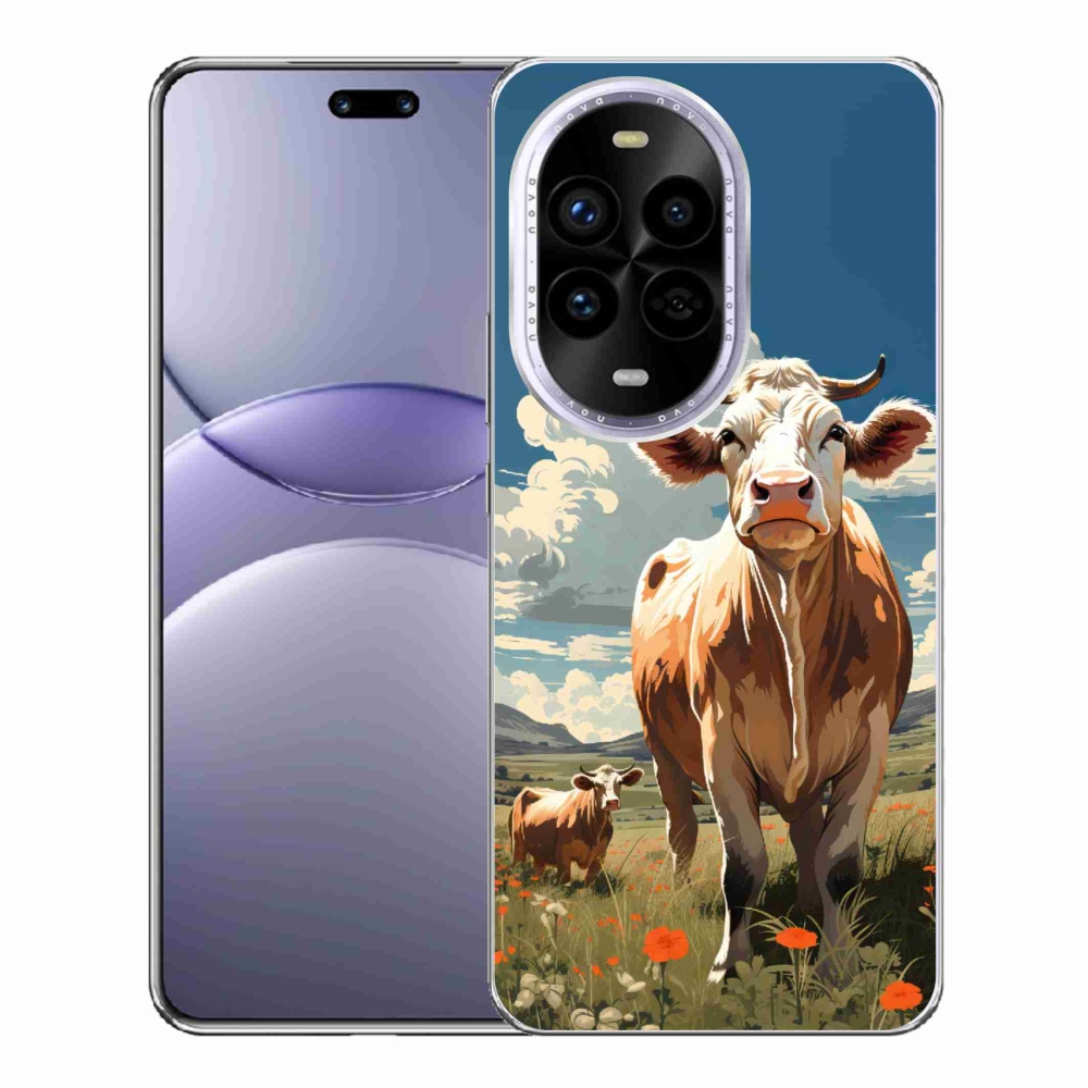 Zselés borítás mmCase a Huawei Nova 13 Pro 5G-n - tehenek a réten