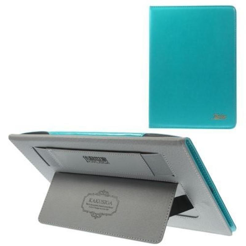 Kusi PU bőr tok állvánnyal iPad Air 2 készülékhez - kék