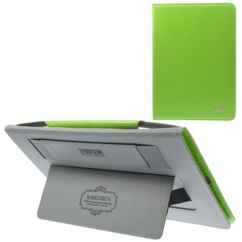 Kusi PU bőr tok állvánnyal iPad Air 2 készülékhez - zöld