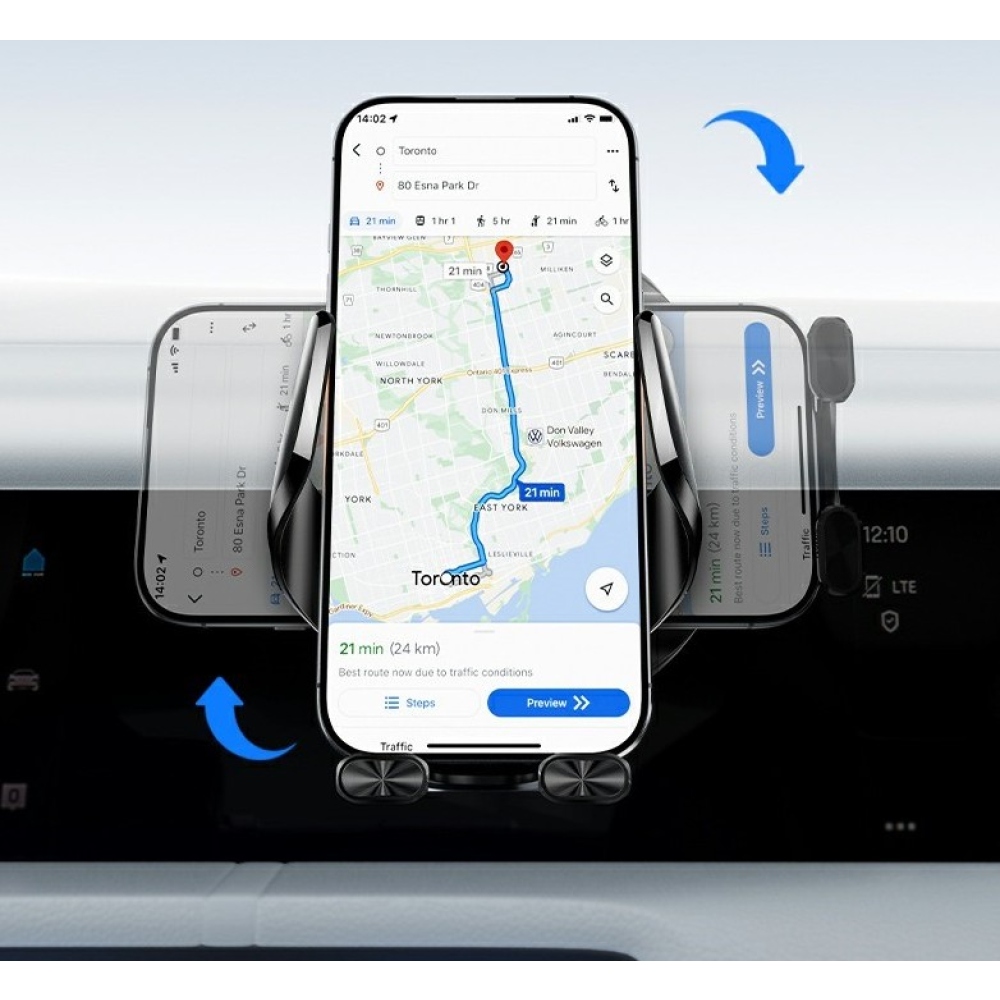 Essager vezeték nélküli autós töltő tapadókoronggal 15W