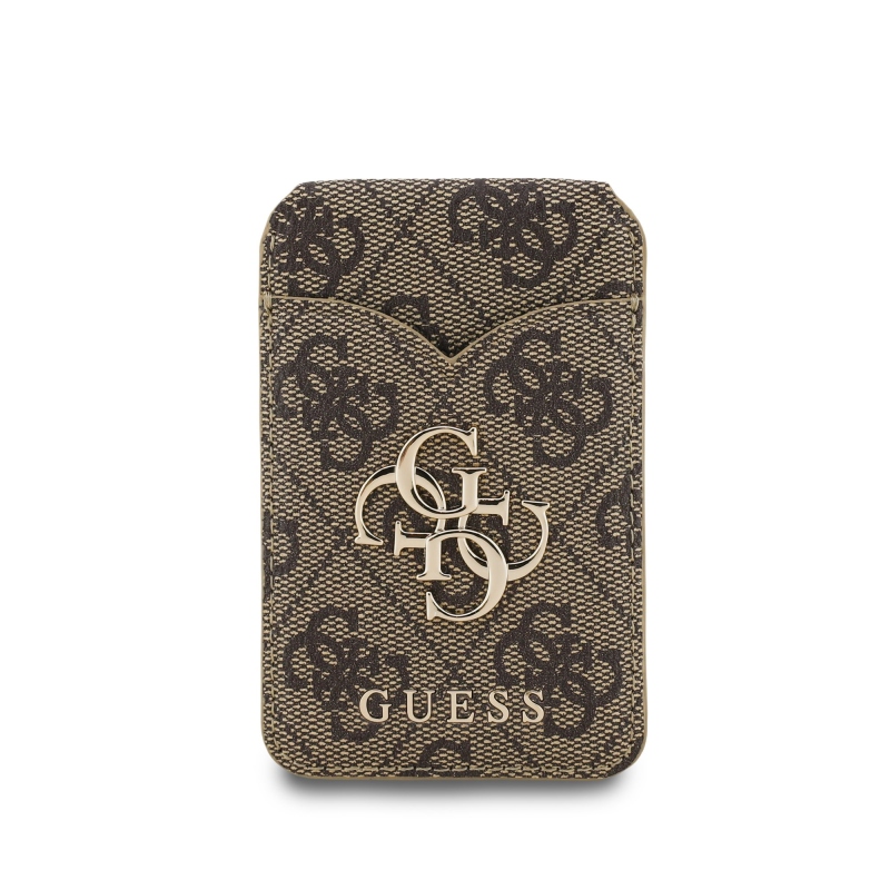 Guess PU 4G Mirror MagSafe Cardslot pénztárca állvánnyal Brown