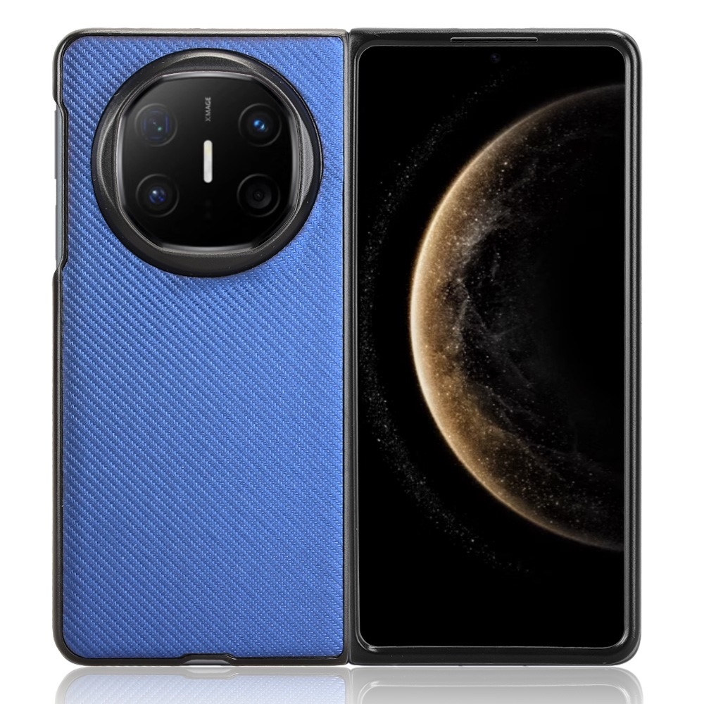 Textúrás műanyag borítás műbőrrel a Huawei Mate X6-on - kék