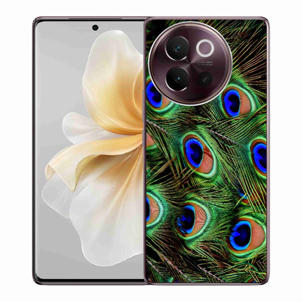 Gél borítás mmCase a Vivo V40 Lite 5G készülékhez - pávatoll