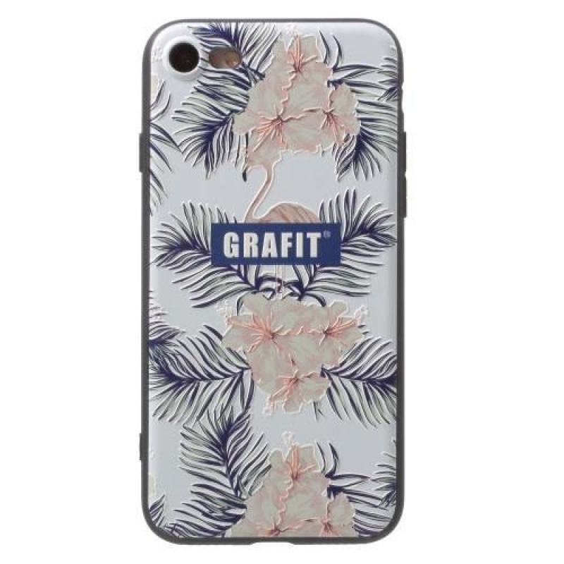 Virágzó zselés tok iPhone 7 és iPhone 8 készülékhez - fehér virágok