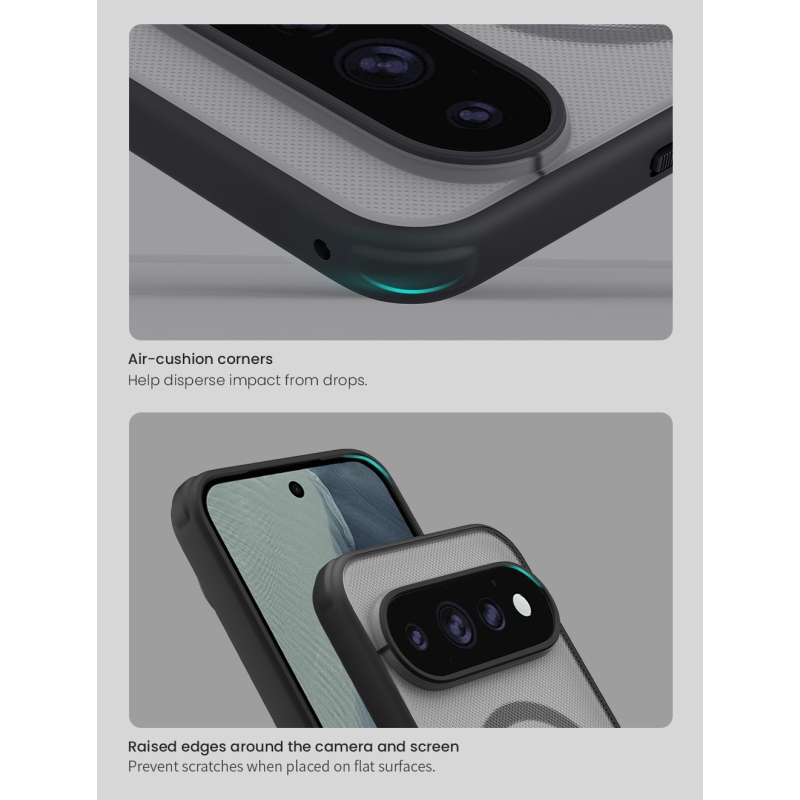 Nillkin Super Frosted PRO mágneses hátlap a Google Pixel 11 Pro-hoz, átlátszó fekete