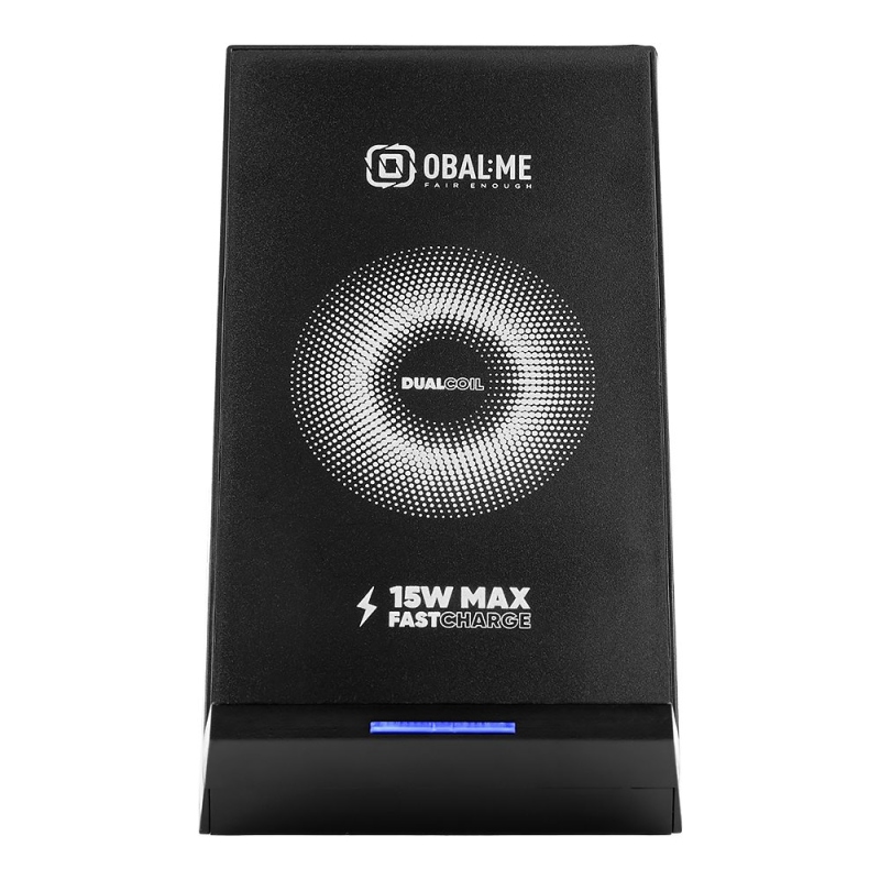 CSOMAG:ME StandCharger vezeték nélküli töltő asztali állvány 15W Fekete