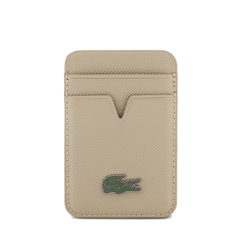 Lacoste PU Iconic Petit Pique MagSafe pénztárca Taupe