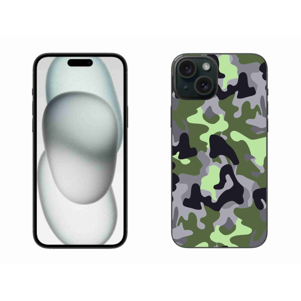 Zselés borítás mmCase iPhone 15 Plus készülékhez - terepszínű minta 7