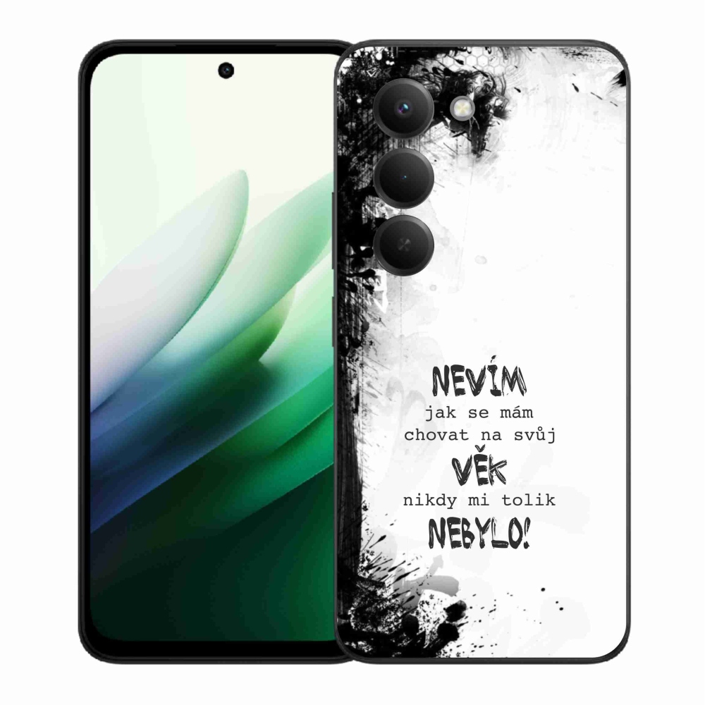 Gél borító mmCase a Xiaomi Redmi 15 5G-hez - vicces szöveg 14 fehér háttérrel