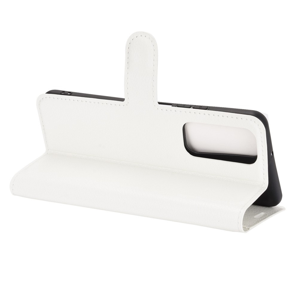 Litchi könyvtáska Huawei P Smart (2021) - fehér