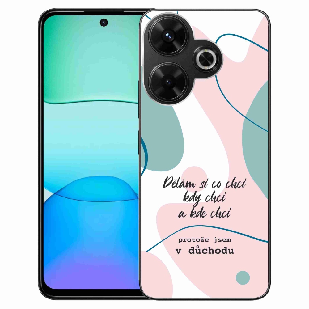 Gél borító mmCase a Xiaomi Redmi 13 4G/Poco M6 4G - vicces szöveg 10 fehér háttérrel