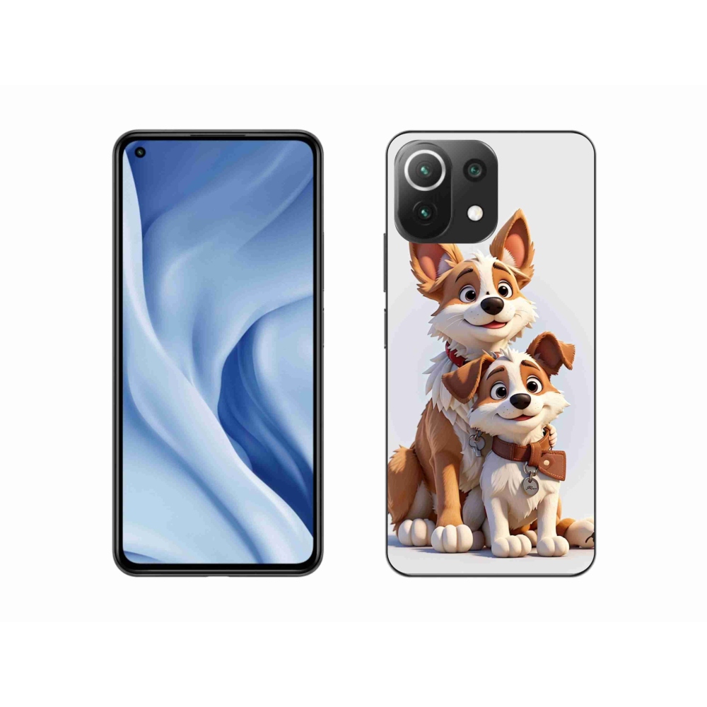Gél borító mmCase a Xiaomi Mi 11 Lite 4G/5G-hez - rajzoló kutyákhoz