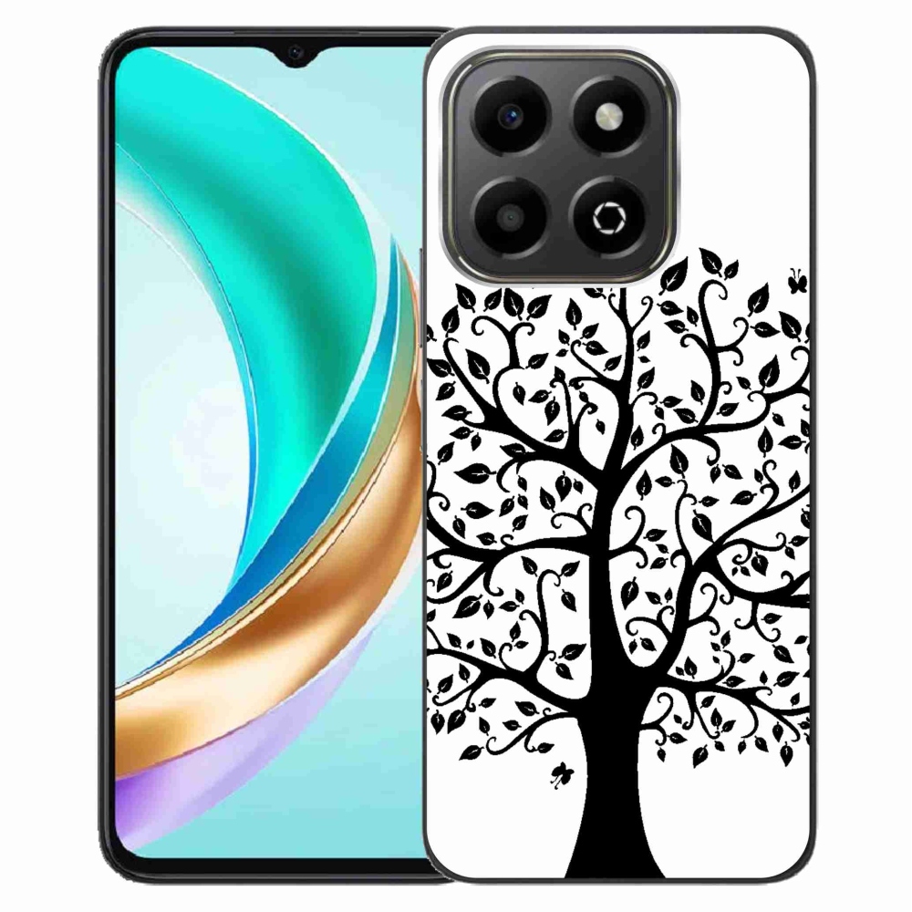 Zselés borítás mmCase a Honor X6b számára - fekete-fehér fa